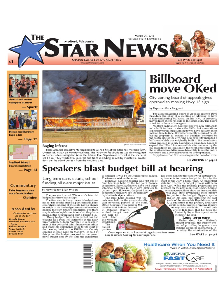 The Star News March 26 2015 PDF Firefighter Scott Walker (Politician) photo