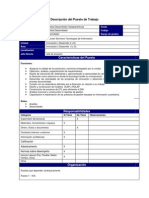 Ejemplo Descripcion Del Puesto de Trabajo