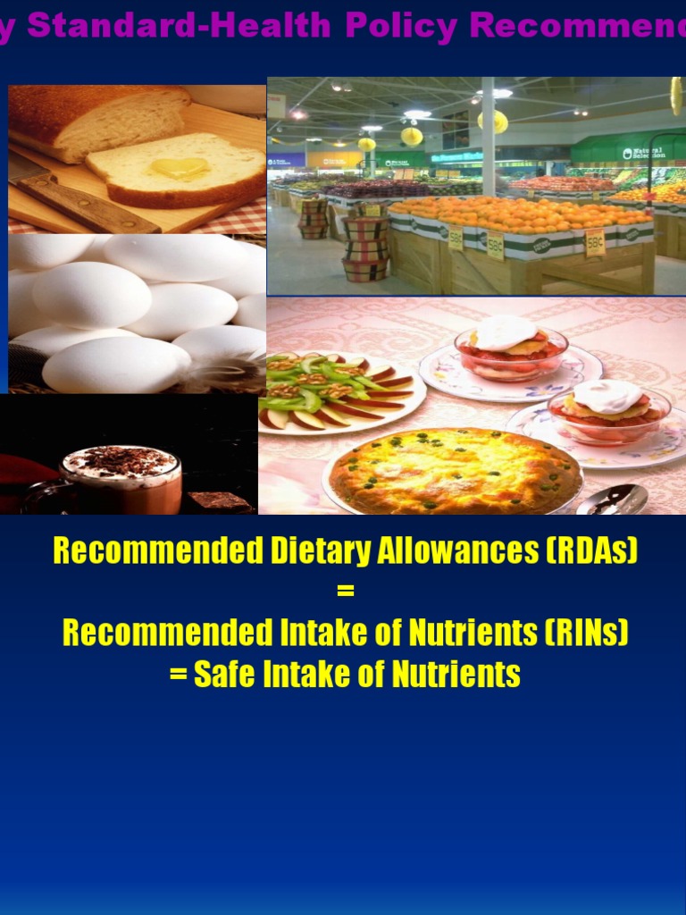 Dietary Standard RDA Nutrients Public Health