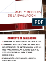 Paradigmas y Modelos de La Evaluación