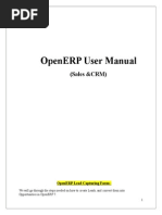 Openerp User Manual: (Sales &CRM)