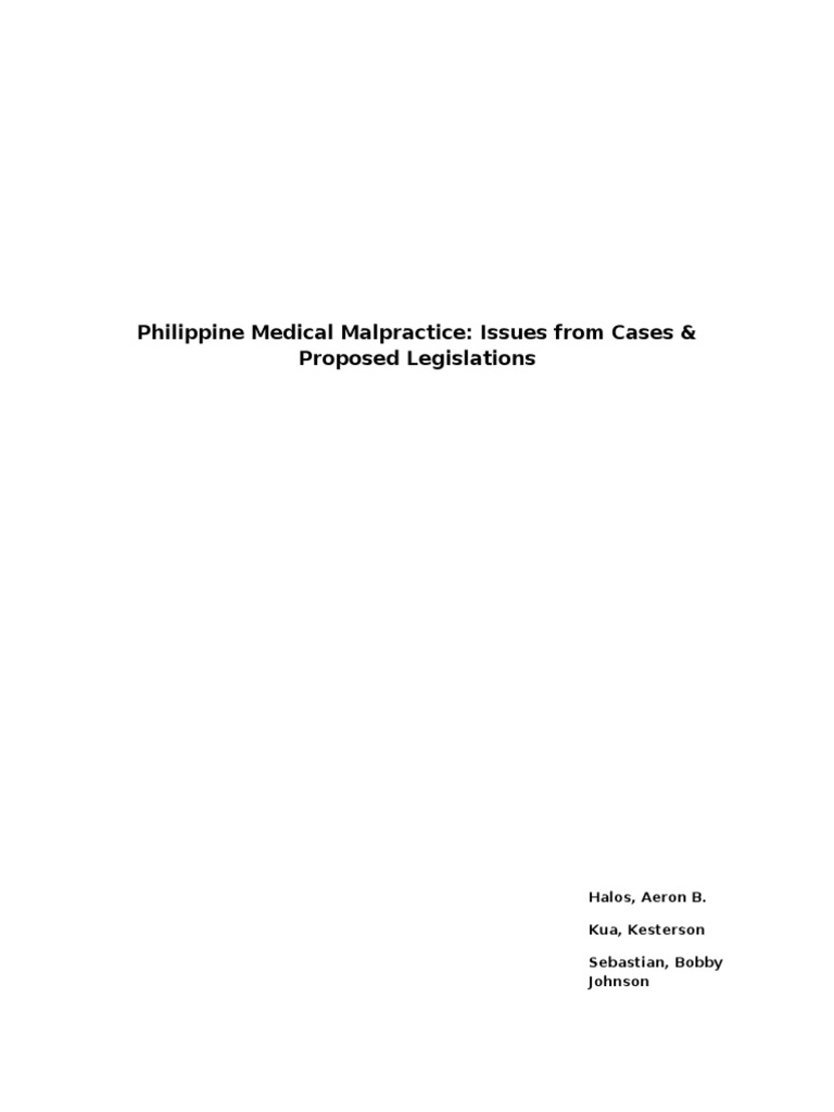Medical Malpractice Edited Pdf Negligence Tort