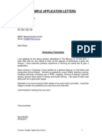 Sample Application Letters