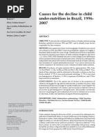 Causes For The Decline in Child Under-Nutrition in Brazil, 1996-2007