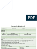 Secuencia Didactica Matematicas