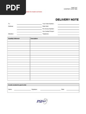 Delivery Note