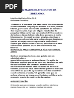 Os 12 Maiores Atributos Da Liderança