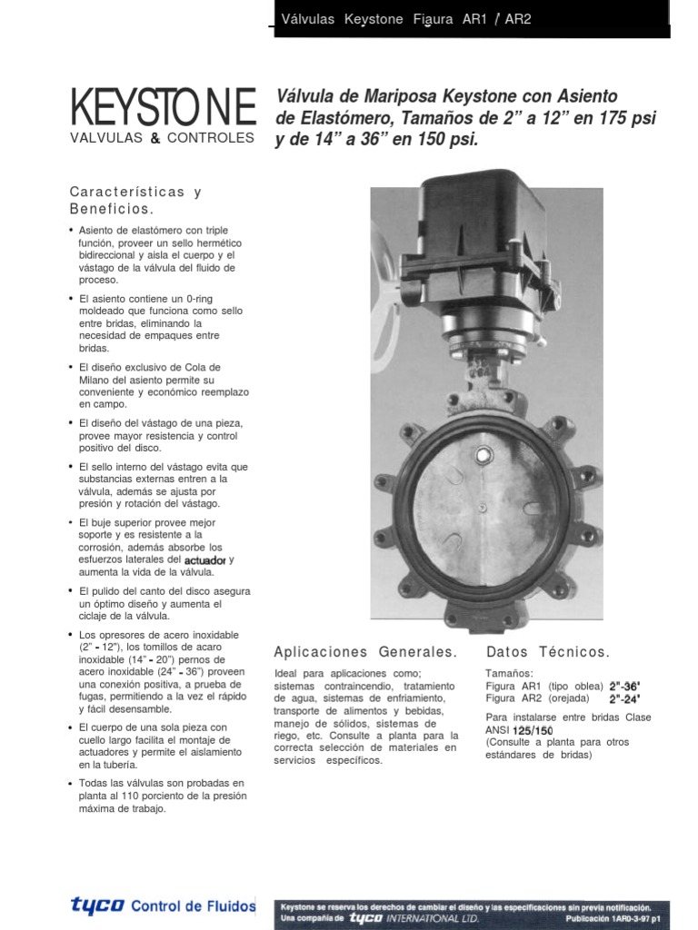 Válvulas Keystone. | Descargar gratis PDF | Acero | Rieles