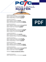 PCYC Basketball Roster 