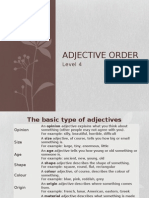 Adjective Order PP