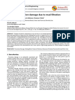 Reservoir Formation Damage Due To Mud Filtration