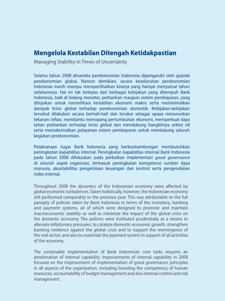 Laporan Tahunan Bank Indonesia 2008