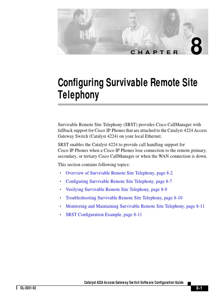 Configuring Survivable Remote Site PDF Telephone Cisco Systems