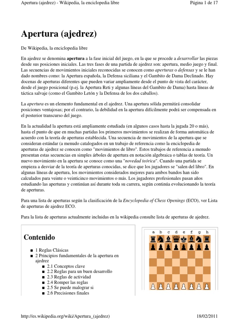 Guía de Aperturas de Ajedrez | PDF | Aperturas de ajedrez | Juegos de mesa