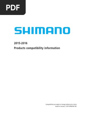 Shimano Compatabilty Pdf Sports Equipment Vehicles