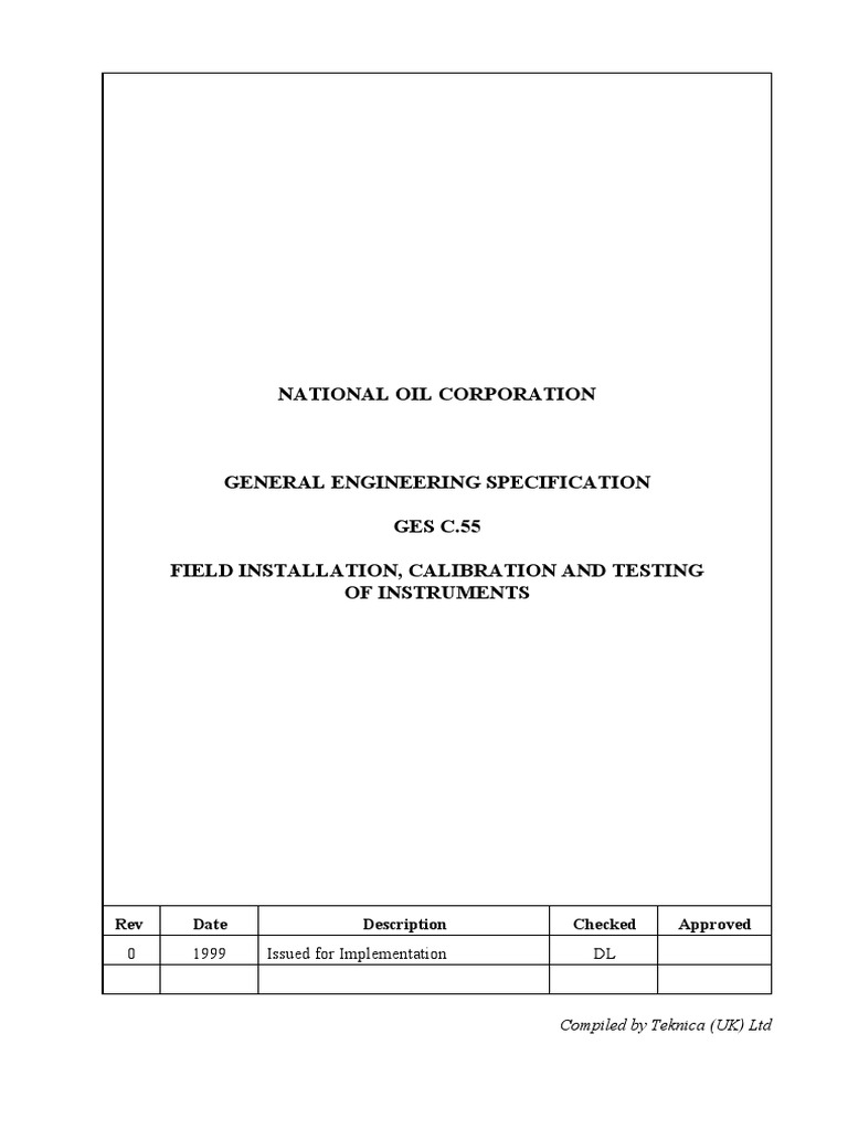 c-55 NOC | PDF | Valve | Calibration