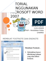Tutorial Menggunakan Microsoft Word 2007 - Tashwirul Fanny