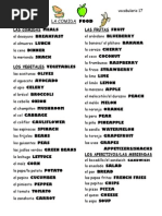 Vocabulario 17 - La Comida (SP) Key