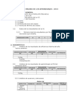 Plan de Mejora de Los Aprendizajes