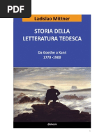 Ladislao Mittner - Storia Della Letteratura Tedesca, Da Goethe A Kant 1770-1900