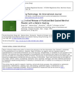 Controlled Release of Fluidized Bed Coated Menthol Powder With A Gelatin Coating