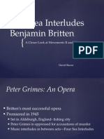 Four Sea Interludes Benjamin Britten: A Closer Look at Movements II and III
