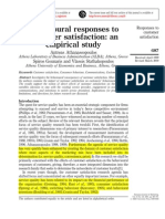 Behavioural Responses to Customer Satisfaction an Empirical Study