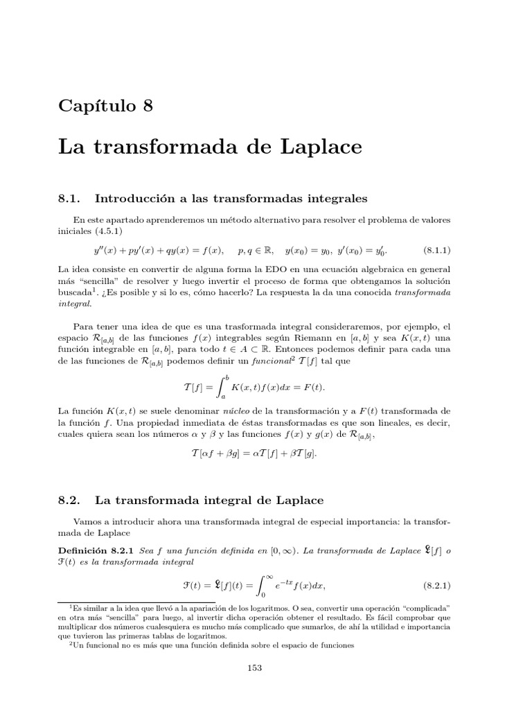 Laplace PDF | PDF | Transformada de Laplace | Integral