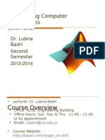 Engineering Computer Applications: (0904 201) Dr. Lubna Badri Second Semester 2013-2014