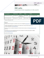 Calendar of ERC Calls: Grants Open To Researchers From Anywhere in The World