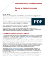 Aumentar El Metabolismo Para Poder Bajar El Peso