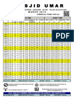 Timetable Mar