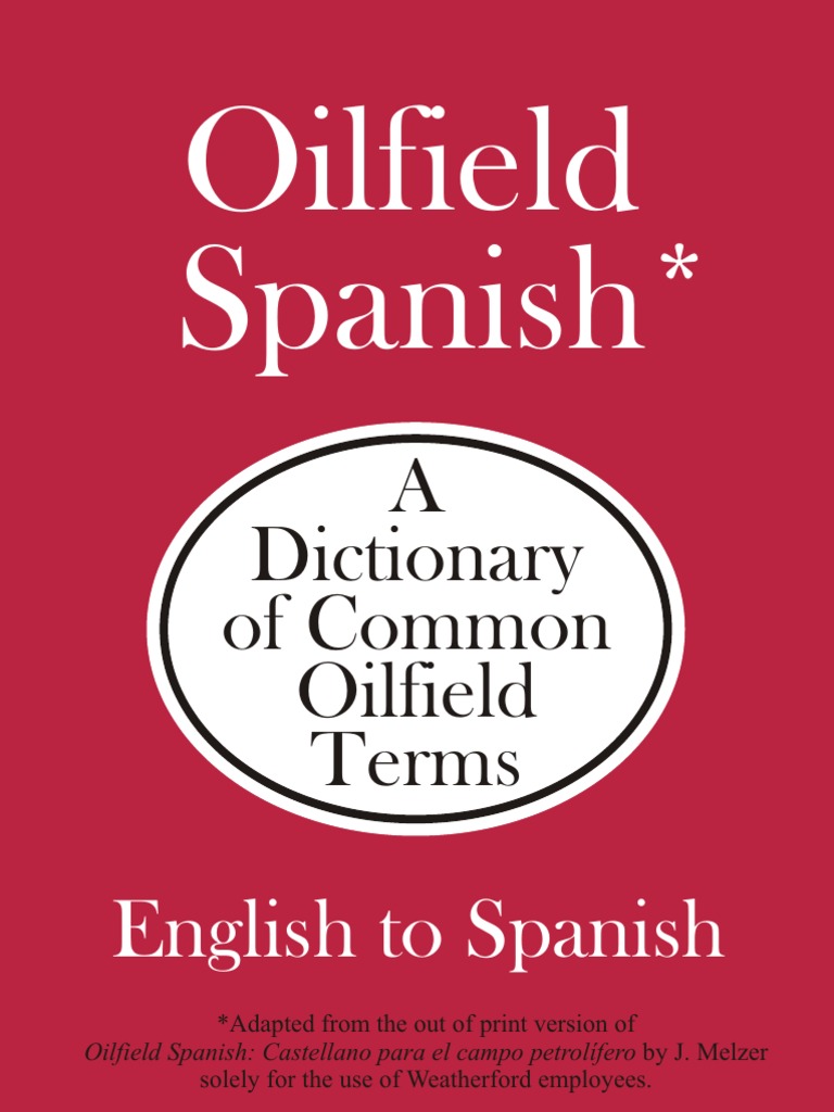 Oilfield English Spanish Dictionary Pdf