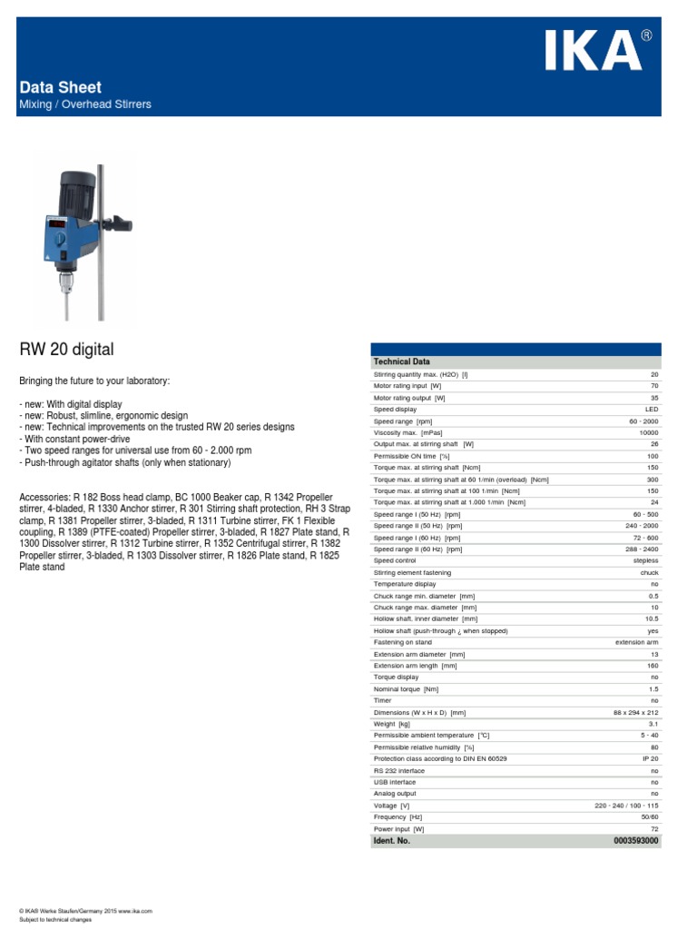Data Sheet RW 20 Digital PDF | PDF