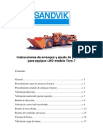 Instrucciones de arranque y ajuste de presiones Toro 7 LHD