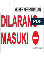 Dilarang Masuk