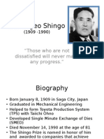 Dr. Shigeo Shingo: "Those Who Are Not Dissatisfied Will Never Make Any Progress."