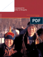 The Enabling Environment For Social Accountability in Mongolia