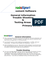 Assessment Software General Information Trouble Shooting & Testing Areas Primary School