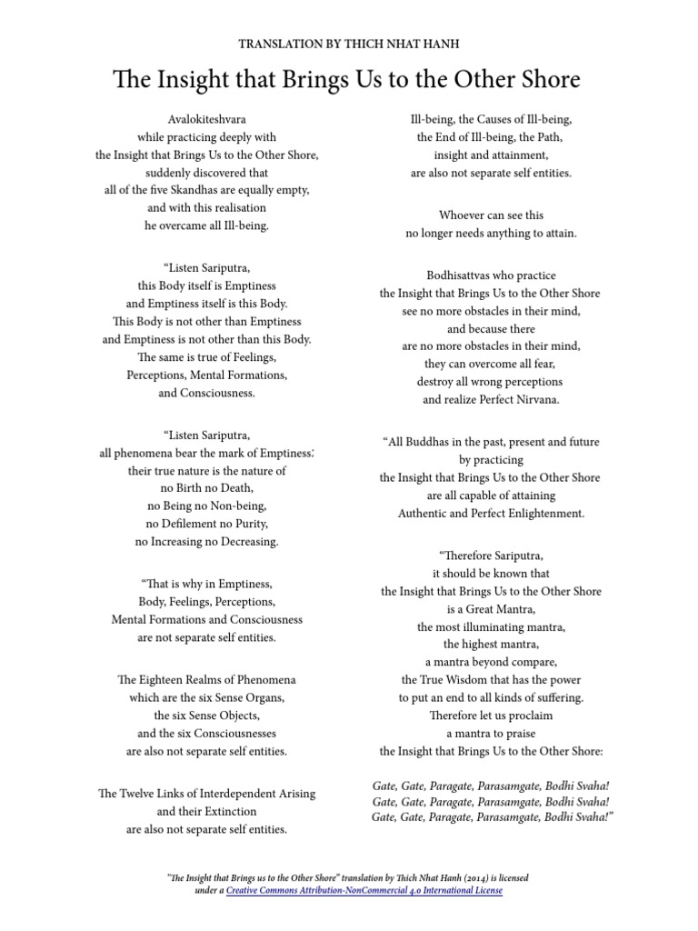 14 Thich Nhat Hanh New Heart Sutra Letter Cc Pdf