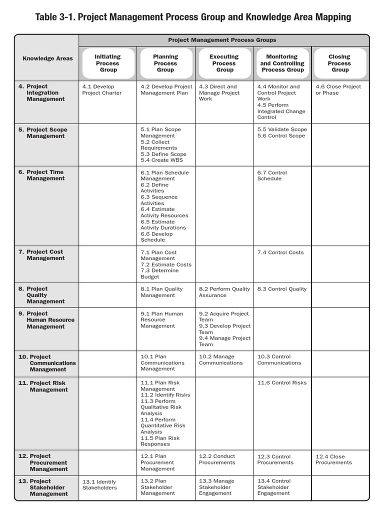 Pmi Process Map Pdf