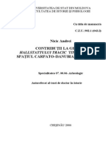 A. Nicic, Contribuţii La Geneza Hallstattului Tracic Timpuriu În Spaţiul Carpato-Danubiano-Pontic