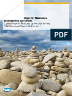 SAP BusinessObjects Business Intelligence Solutions Comparison of Features