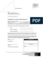 Form - Authorisation To Collect Academic Credentials PDF
