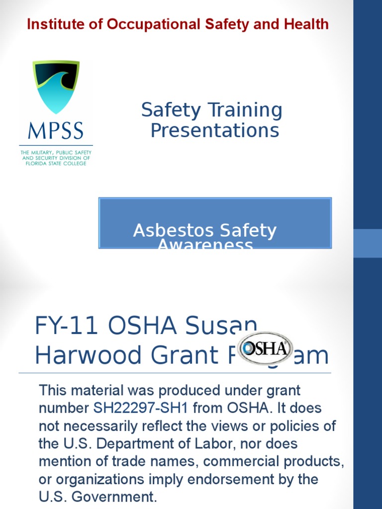 2 HOUR ASBESTOS AWARENESS TRAINING POWERPOINT visual data 3