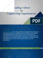 Leading Culture in Engineering Organisations