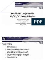 Small and Large Strain 1D 2D 3D Consolidation - Fredlund