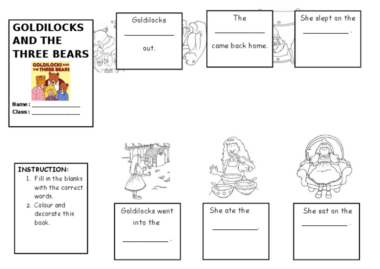 Goldilocks Activity Book | PDF | Language Arts & Discipline | Home & Garden