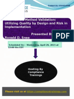 Method Validation Utilizing Quality by Design and Risk in Implementation