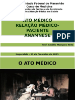 Ato Medico,Relacao Medico-paciente e Anamnese